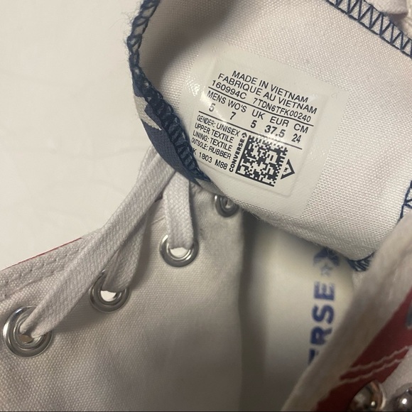 WOMEN Converse CTAS Studded Americana High Top sneakers size 7 like new - Picture 6 of 6